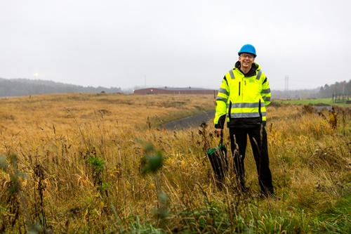 Christian Schwartz på Kikås deponi Mölndal Energi